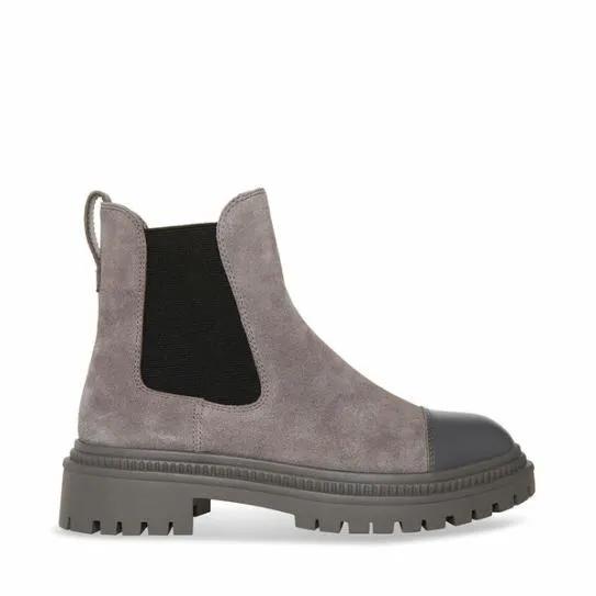 Women MAYSLIE LIGHT GREY SUEDE Light Grey Suede Steve Madden Boots and Booties
