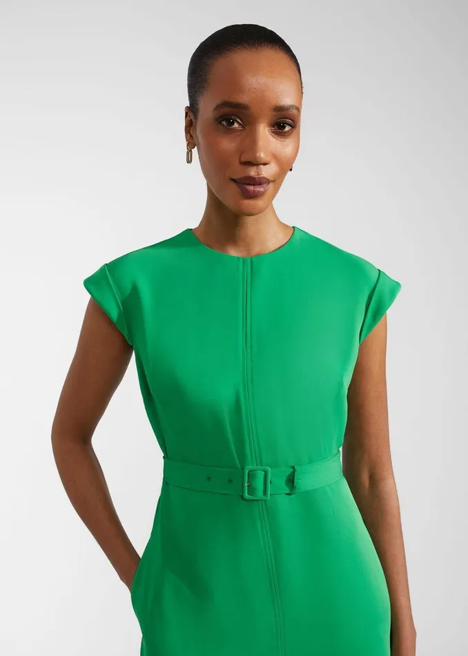 Women Meera Belted Dress Cilantro Green Hobbs Dresses and Jumpsuits