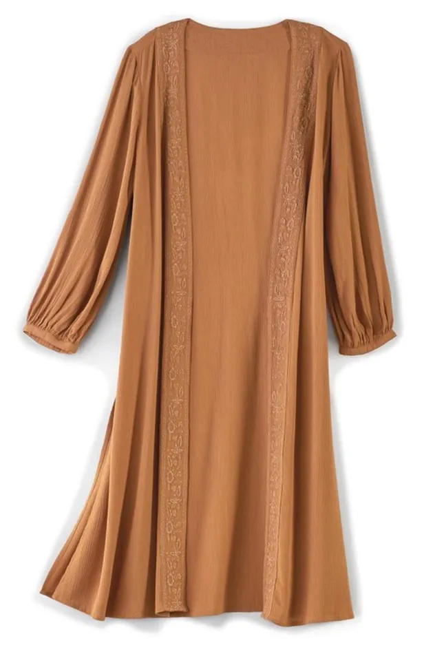 Women Megara Gauze Topper Brown Sugar Soft Surroundings Toppers Women Megara Gauze Topper Brown Sugar Soft Surroundings Toppers