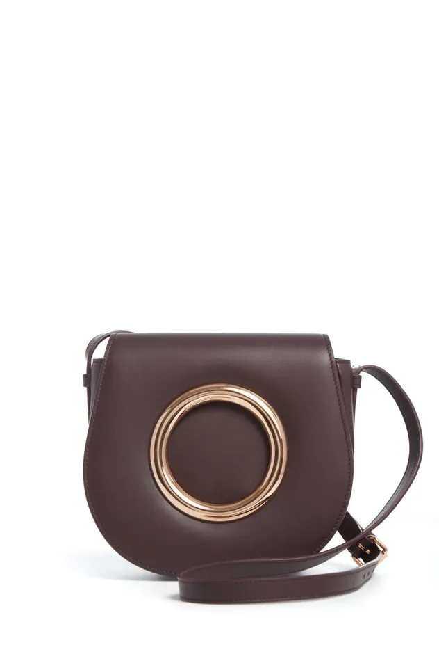 WomenMen Crossbody Bags Gabriela Hearst Ring Crossbody Bag In Bordeaux Leather