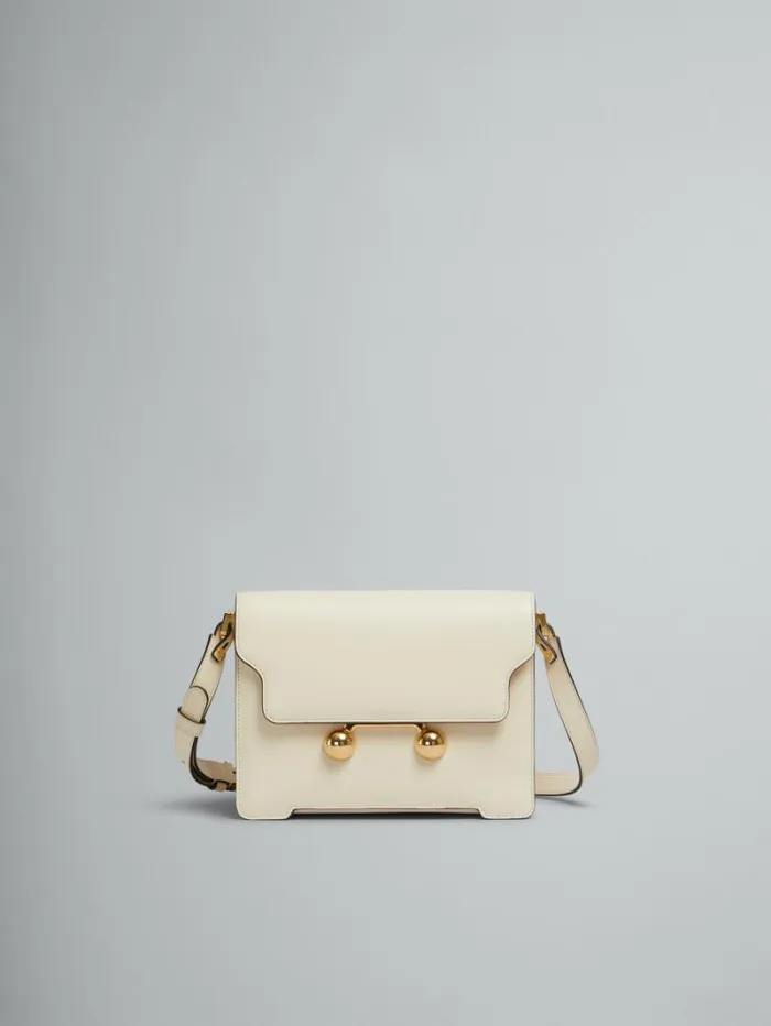 WomenMen Marni Trunkaroo Bag Cream Leather Trunkaroo Medium Shoulder Bag