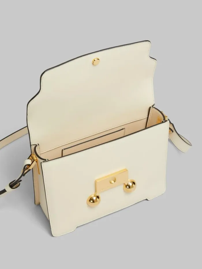 WomenMen Marni Trunkaroo Bag Cream Leather Trunkaroo Medium Shoulder Bag