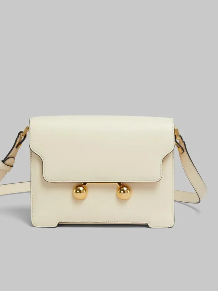 WomenMen Marni Trunkaroo Bag Cream Leather Trunkaroo Medium Shoulder Bag