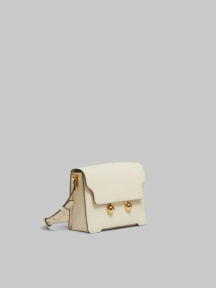 WomenMen Marni Trunkaroo Bag Cream Leather Trunkaroo Medium Shoulder Bag