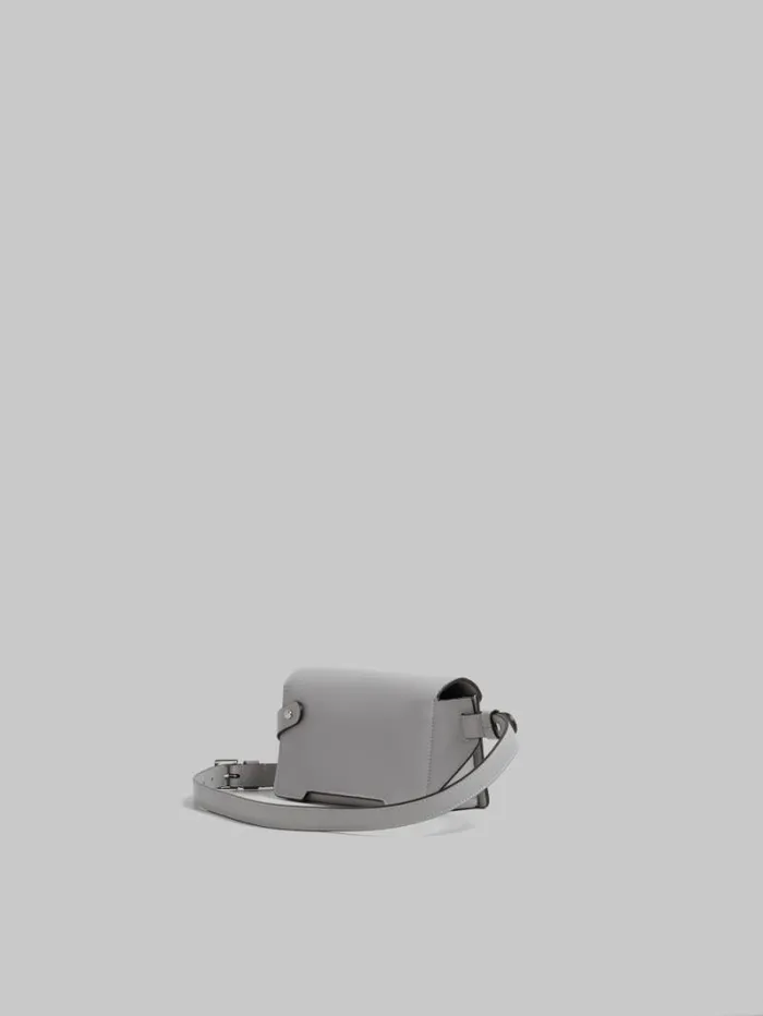 WomenMen Marni Trunkaroo Bag Grey Leather Trunkaroo Crossbody Bag