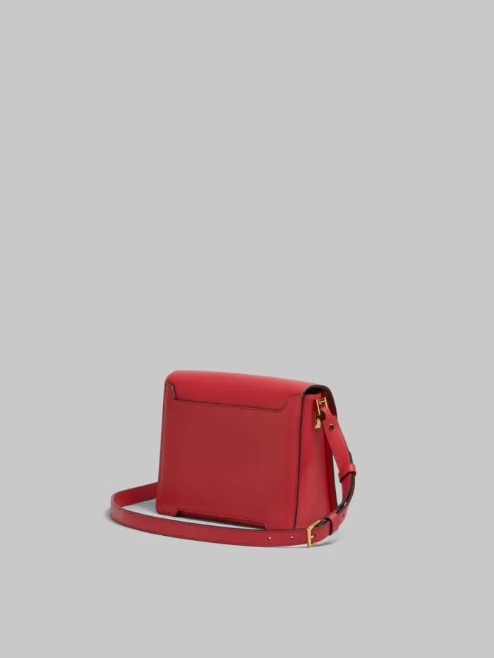 WomenMen Marni Trunkaroo Bag Red Leather Trunkaroo Medium Shoulder Bag