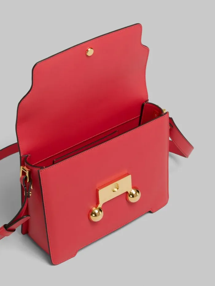 WomenMen Marni Trunkaroo Bag Red Leather Trunkaroo Medium Shoulder Bag