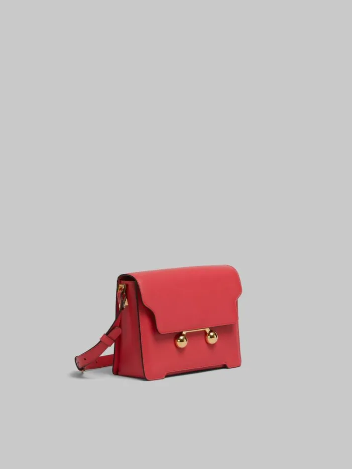 WomenMen Marni Trunkaroo Bag Red Leather Trunkaroo Medium Shoulder Bag