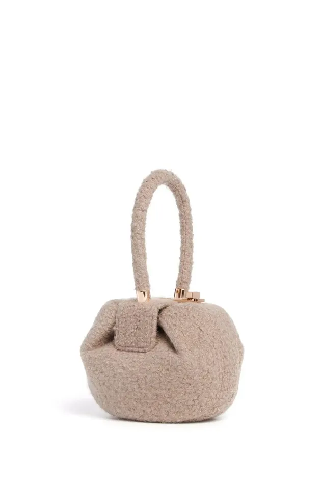 WomenMen Mini Bags Gabriela Hearst Demi Bag In Camel Cashmere Boucle