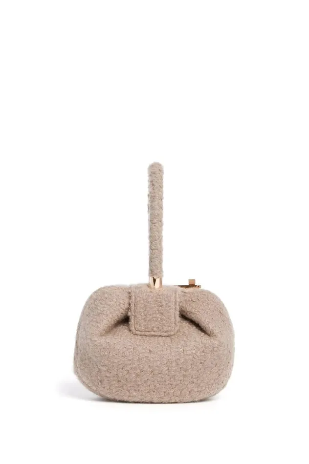 WomenMen Mini Bags Gabriela Hearst Demi Bag In Camel Cashmere Boucle
