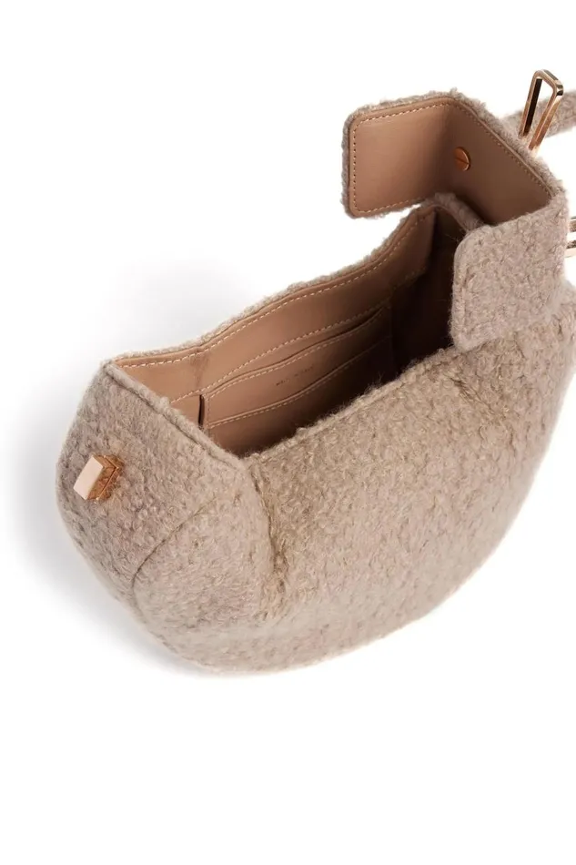 WomenMen Mini Bags Gabriela Hearst Demi Bag In Camel Cashmere Boucle