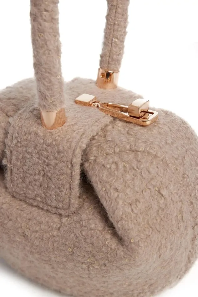 WomenMen Mini Bags Gabriela Hearst Demi Bag In Camel Cashmere Boucle