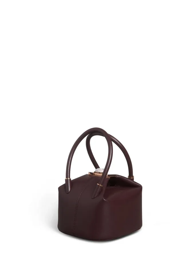 WomenMen Mini Bags Gabriela Hearst Mini Baez Bag In Bordeaux Nappa Leather