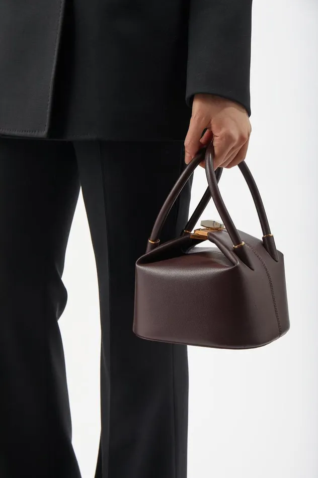 WomenMen Mini Bags Gabriela Hearst Mini Baez Bag In Bordeaux Nappa Leather