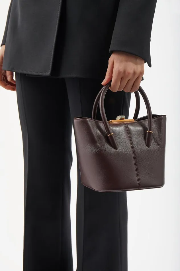 WomenMen Mini Bags Gabriela Hearst Mini Baez Bag In Bordeaux Nappa Leather
