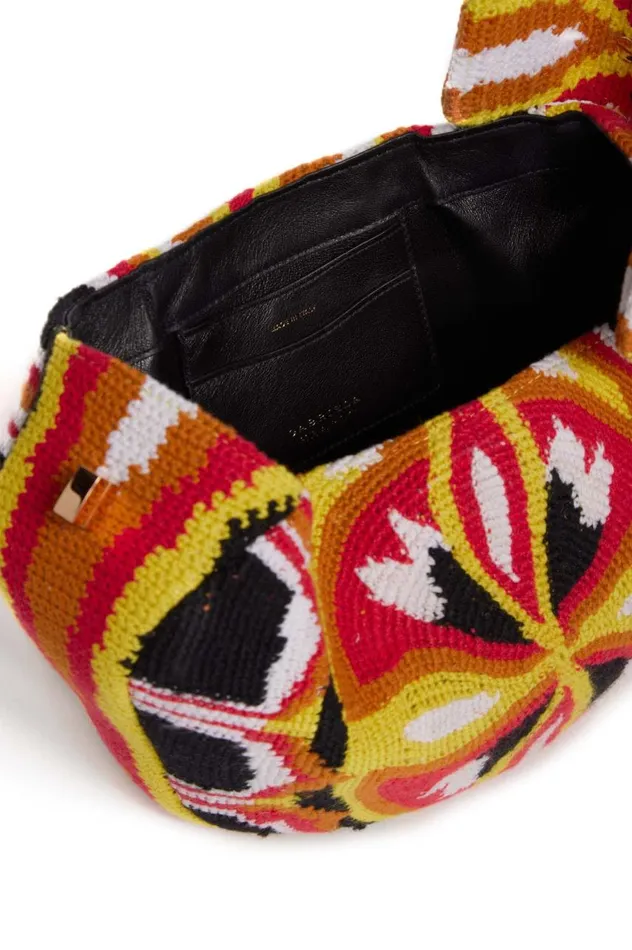 WomenMen Top Handles Gabriela Hearst Demi Bag In Red Yellow and Black Crochet