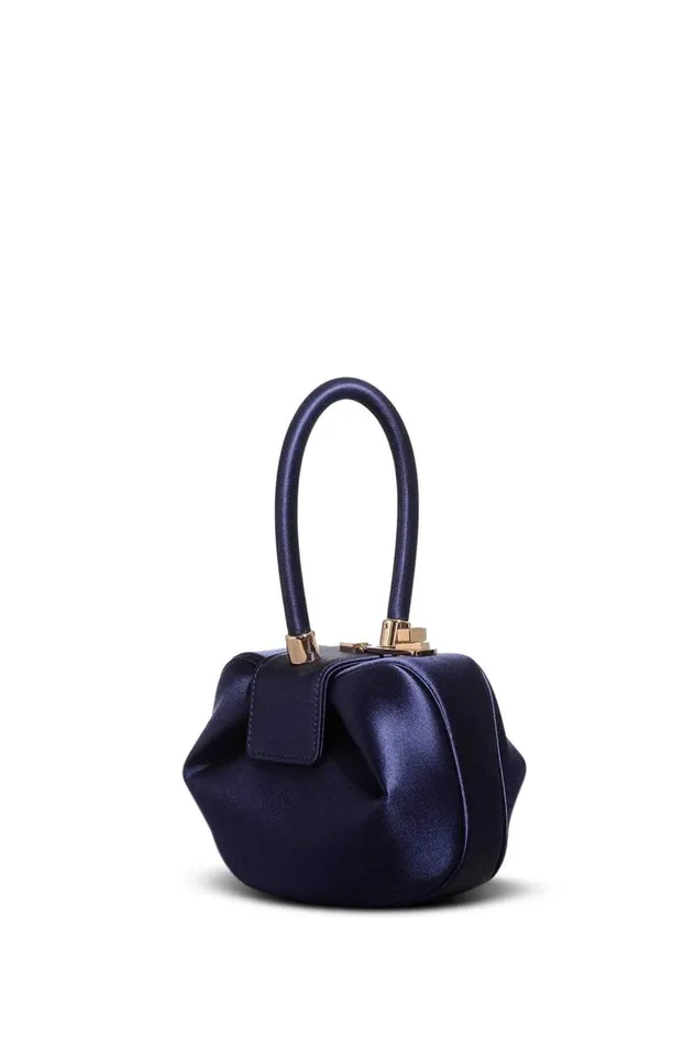 WomenMen Top Handles Gabriela Hearst Demi Bag In Sapphire Satin
