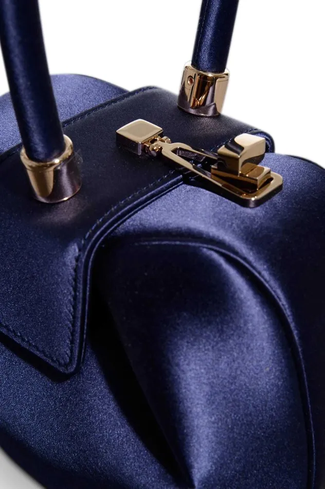WomenMen Top Handles Gabriela Hearst Demi Bag In Sapphire Satin