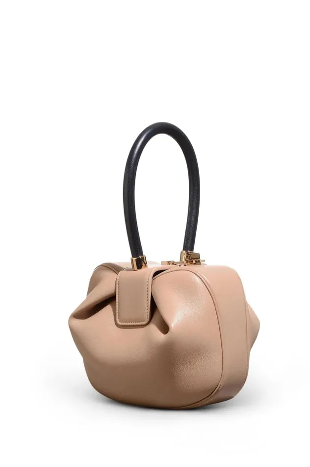 WomenMen Top Handles Gabriela Hearst Nina Bag In Nude and Navy Nappa Leather