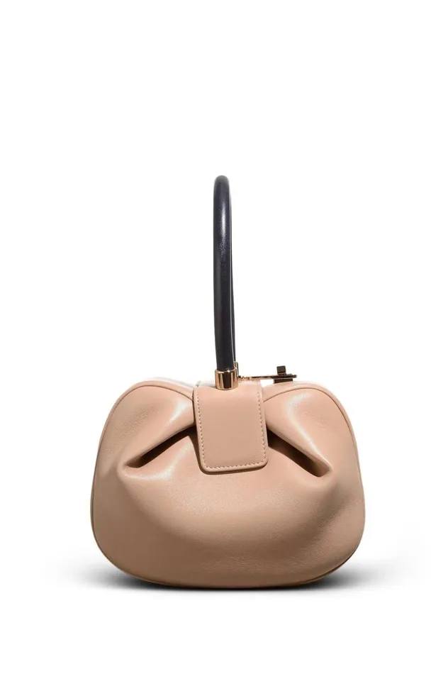 WomenMen Top Handles Gabriela Hearst Nina Bag In Nude and Navy Nappa Leather