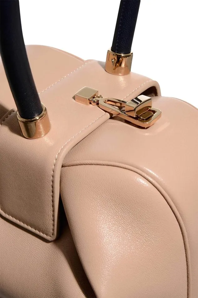 WomenMen Top Handles Gabriela Hearst Nina Bag In Nude and Navy Nappa Leather