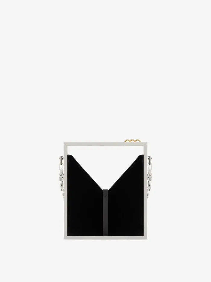 Women Micro Bags Givenchy Micro Cut Out Bag In Velvet And Strass With Frame Black Women Micro Bags Givenchy Micro Cut Out Bag In Velvet And Strass With Frame Black