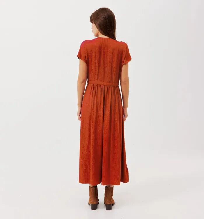 Women MidLength Shirtdress 8211 Orange Cuit Moyen Promod Dresses Women MidLength Shirtdress 8211 Orange Cuit Moyen Promod Dresses