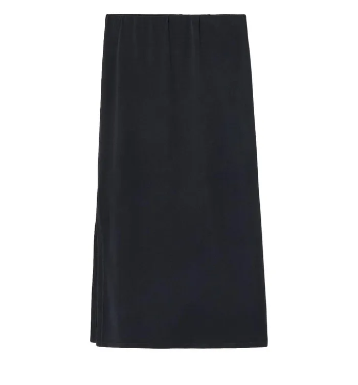 Women Midi Slit Skirt 8211 Black Promod Skirts Women Midi Slit Skirt 8211 Black Promod Skirts
