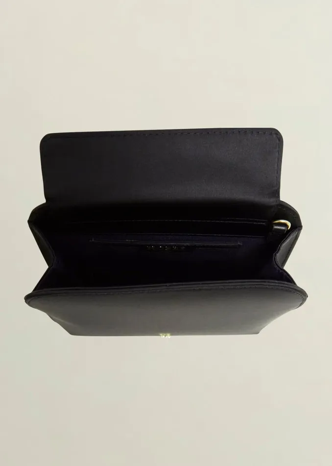 Women Milan Satin Clutch Bag Black Hobbs Bags
