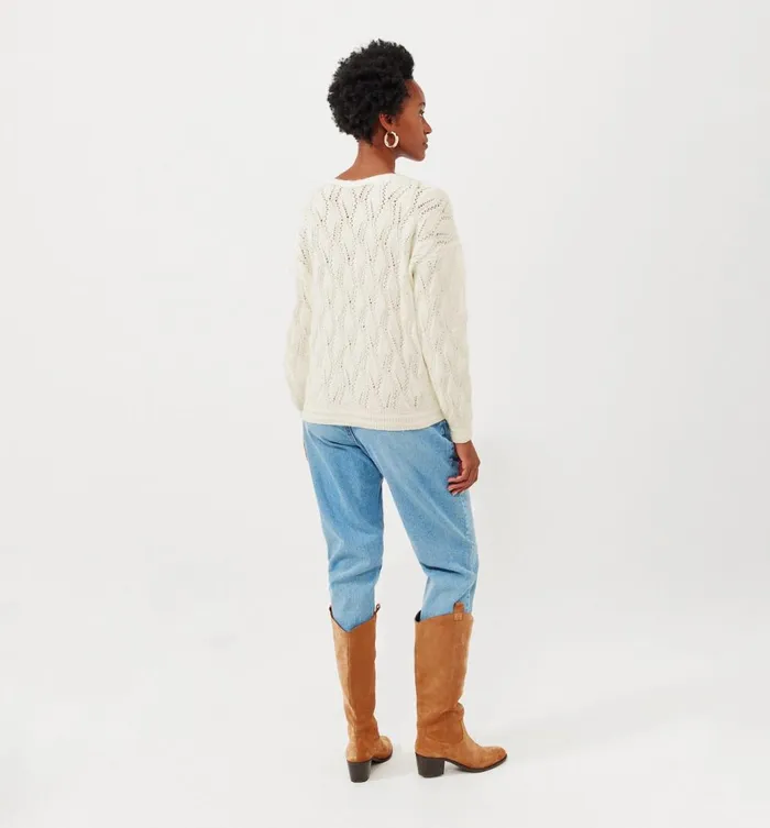 Women Milla Openwork 2Way Jumpeer 8211 Ecru Promod Jumpers And Cardigans Women Milla Openwork 2Way Jumpeer 8211 Ecru Promod Jumpers And Cardigans
