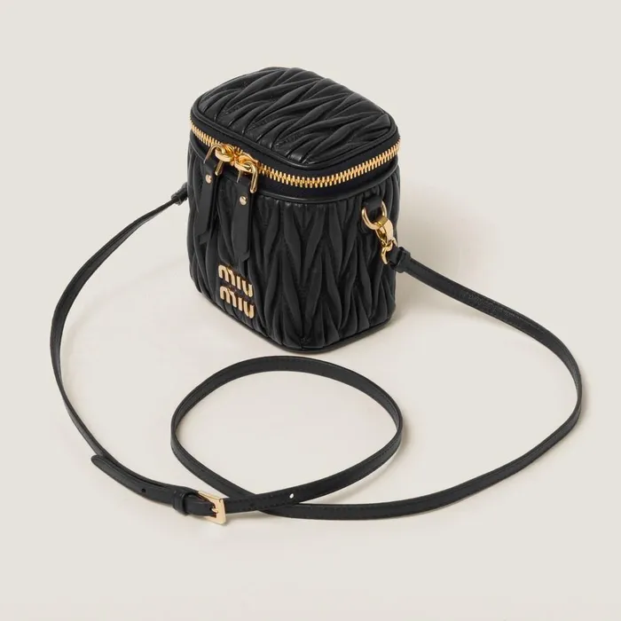 Women Mini Bags Miu Miu Matelass Nappa Leather Micro Bag Black Women Mini Bags Miu Miu Matelass Nappa Leather Micro Bag Black