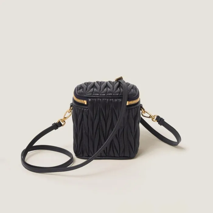 Women Mini Bags Miu Miu Matelass Nappa Leather Micro Bag Black Women Mini Bags Miu Miu Matelass Nappa Leather Micro Bag Black