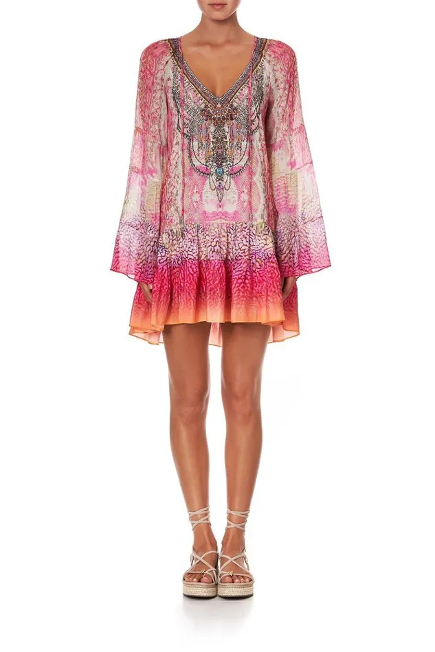 Women Mini Dresses Camilla ALine Gathered Panel Dress Serpentine Dreams