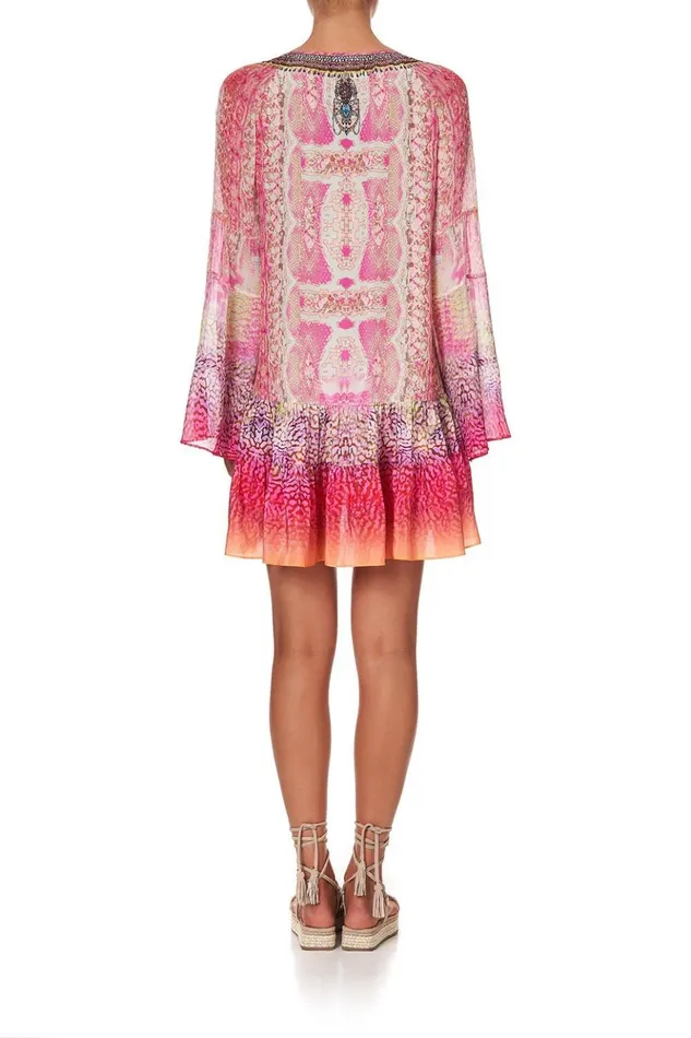 Women Mini Dresses Camilla ALine Gathered Panel Dress Serpentine Dreams