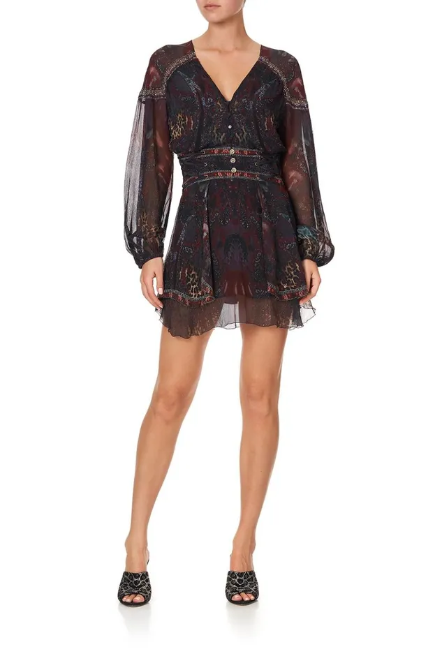 Women Mini Dresses Camilla Button Through Dress With Band The Smoking Lounge