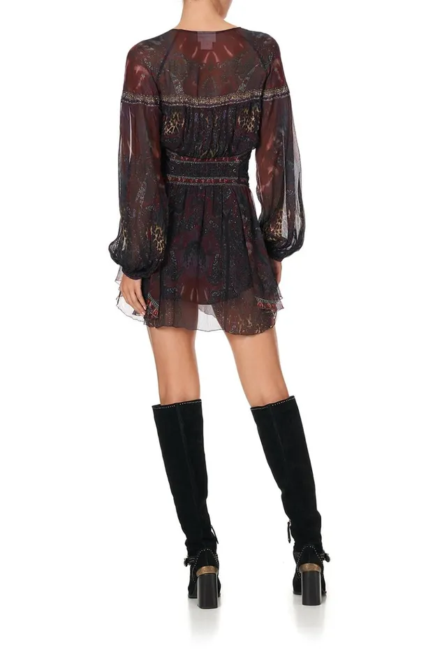 Women Mini Dresses Camilla Button Through Dress With Band The Smoking Lounge