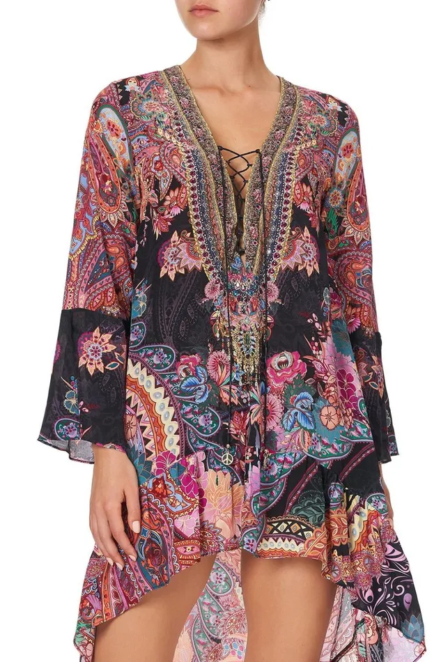 Women Mini Dresses Camilla Short Dress With High Low Hem Swinging Sixties