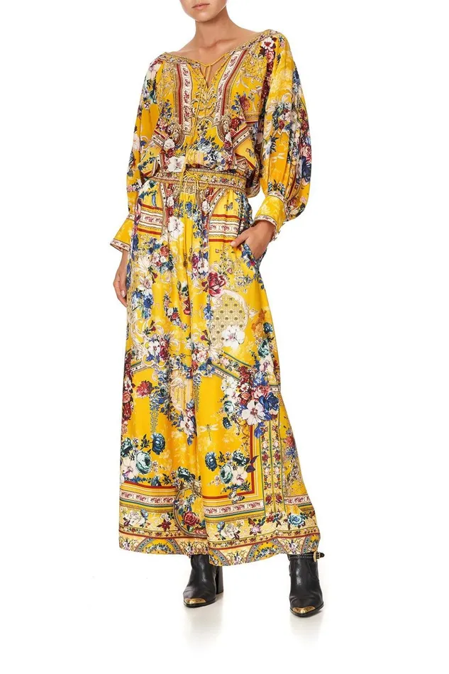Women Modest Clothing Camilla Raglan Sleeve Button Up Top Crowned Roses