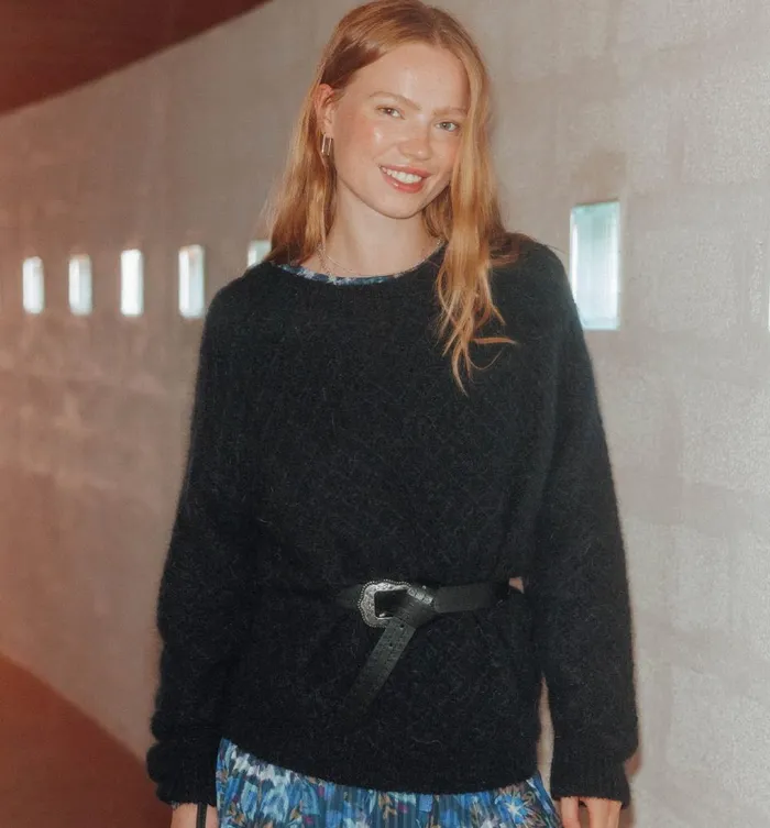 Women Mohair Jumper 8211 Black Promod Jumpers And Cardigans