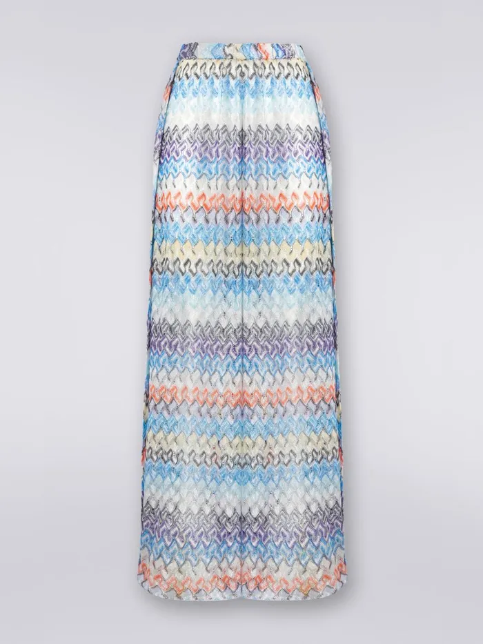 Women Multicoloured Viscose Knit LaceEffect Palazzo Trousers Multicoloured Missoni Beachwear Women Multicoloured Viscose Knit LaceEffect Palazzo Trousers Multicoloured Missoni Beachwear