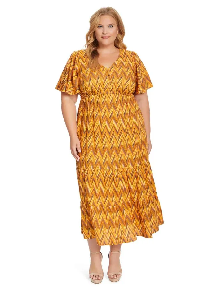 Women Naomi Dress In Ikat Chevron Jessica Simpson Dresses