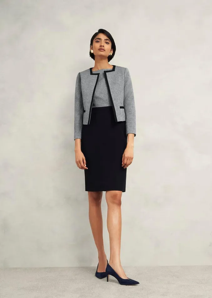 Women Nyra Jacket Black Ivory Hobbs Coats and Jackets