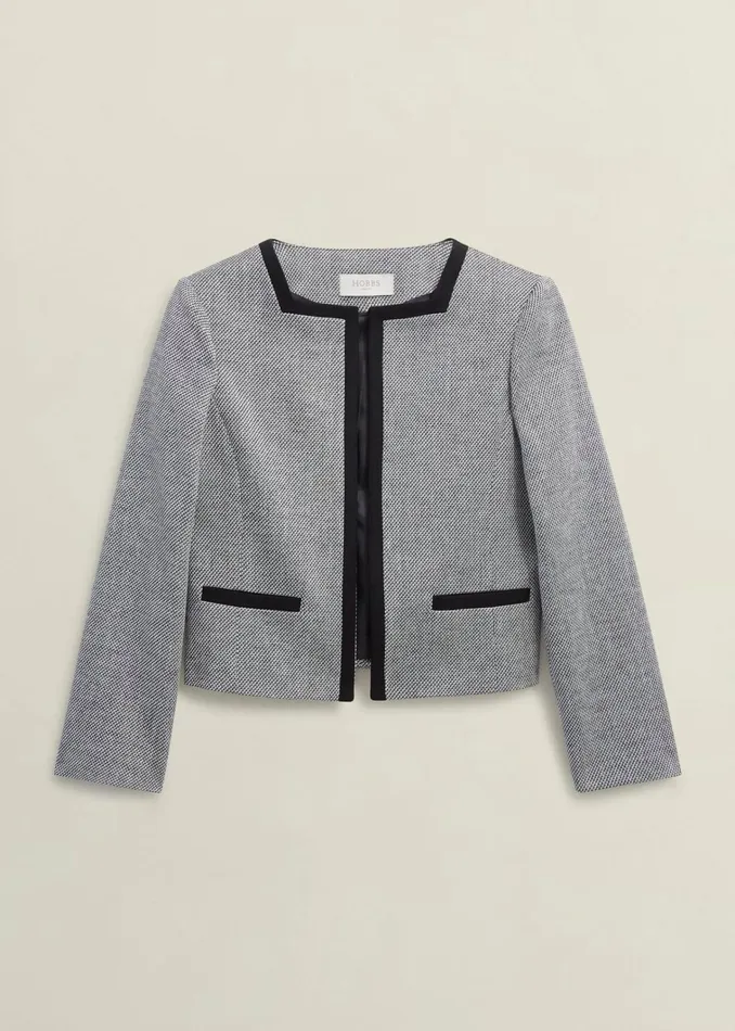Women Nyra Jacket Black Ivory Hobbs Coats and Jackets