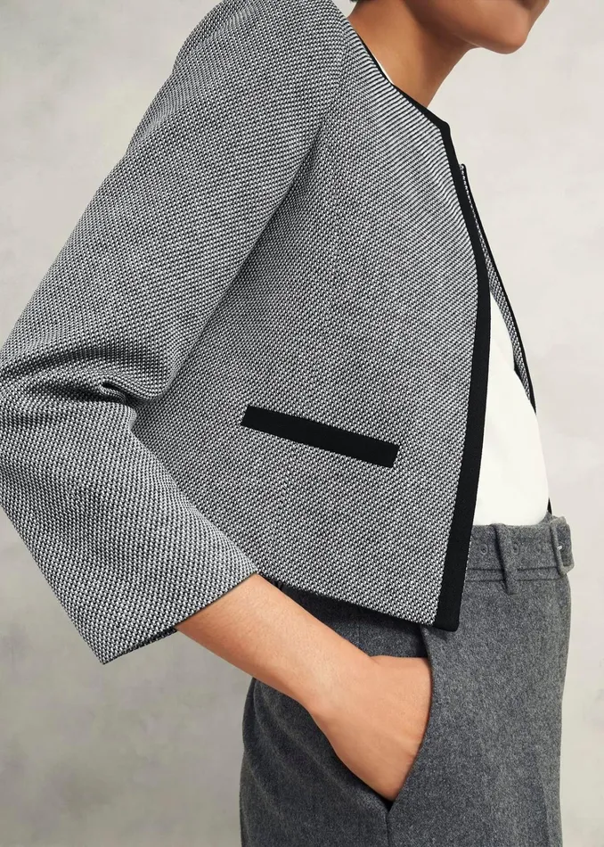 Women Nyra Jacket Black Ivory Hobbs Coats and Jackets