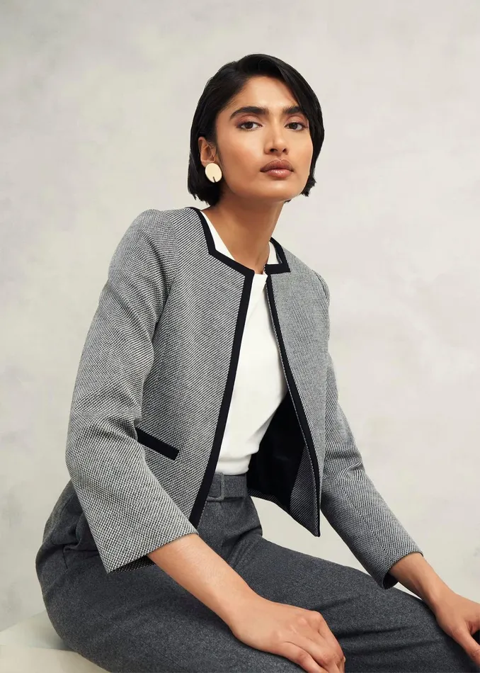 Women Nyra Jacket Black Ivory Hobbs Coats and Jackets
