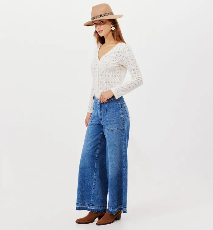 Women Openwork Top With VNeckline 8211 Ecru Promod Tops Women Openwork Top With VNeckline 8211 Ecru Promod Tops