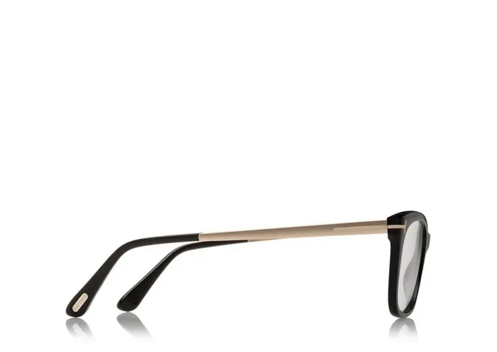 Women OPTICAL Tom Ford Slight Rounded Square Optical Frame Black Women OPTICAL Tom Ford Slight Rounded Square Optical Frame Black