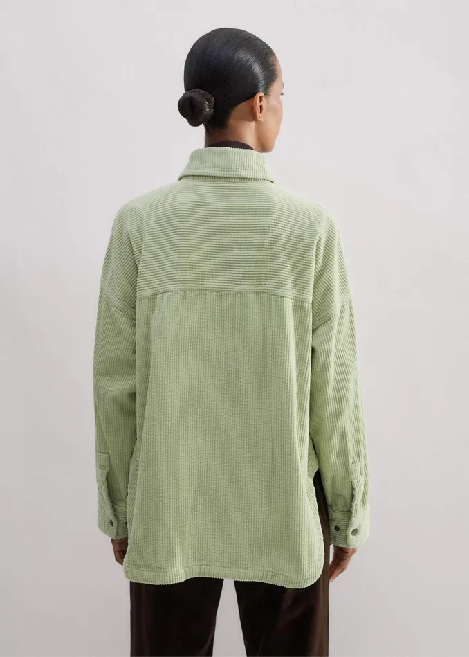 Women Oversized Cord Shacket Fresh Pistachio MEEM