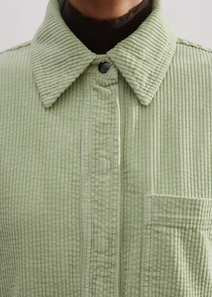 Women Oversized Cord Shacket Fresh Pistachio MEEM