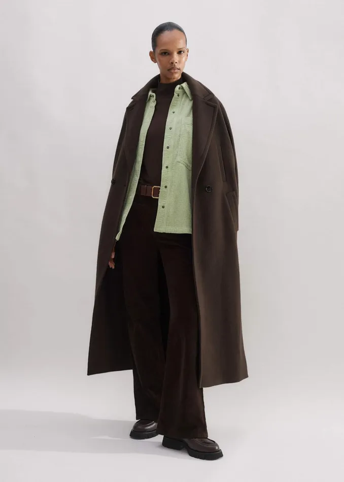 Women Oversized Cord Shacket Fresh Pistachio MEEM